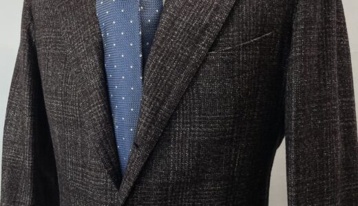 【Solito ソリート】ナポリ四天王サルト ビスポーク注文服 秋冬向け チェック格子柄ジャケット 44～46 赤茶色