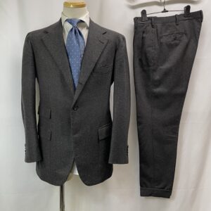 【PANICO パニコ】究極ビスポーク注文服 秋冬向けツイード毛 ジャケット+パンツ セットアップ スーツ 50~52 茶色