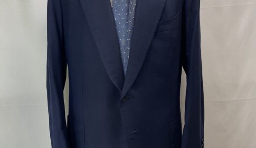 【Pirozzi ピロッツィ】ナポリ四天王サルト 貴重スミズーラ注文服 定番ネイビージャケット 56～58 紺無地