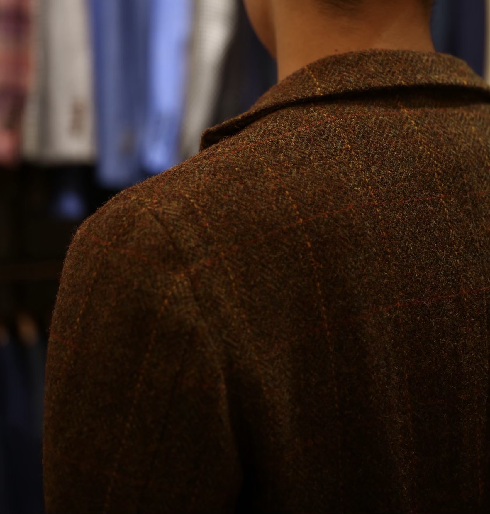 【Leonardi レオナルディ】手仕事ナポリ仕立て スミズーラ注文服 秋冬向け ツイードジャケット 42~44 - 画像 (9)