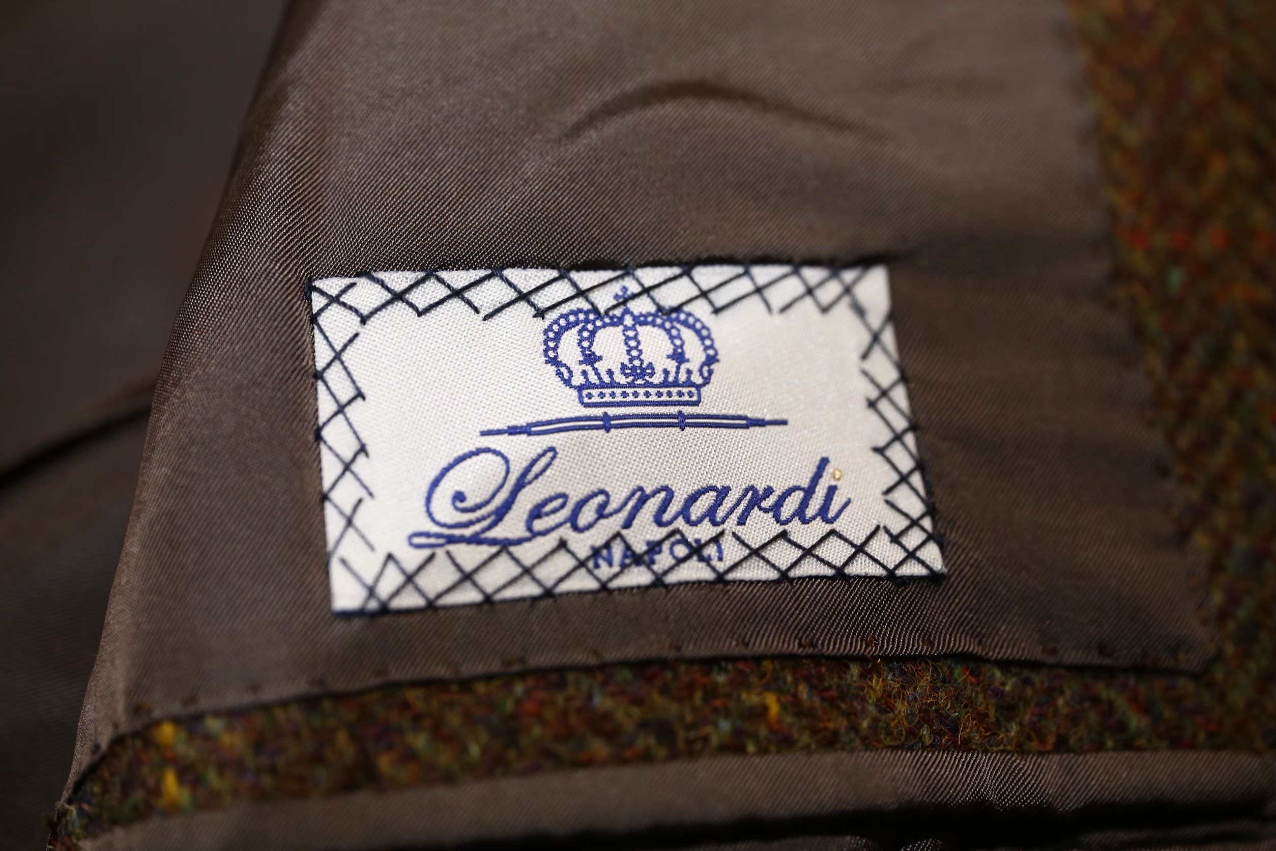 【Leonardi レオナルディ】手仕事ナポリ仕立て スミズーラ注文服 秋冬向け ツイードジャケット 42~44 - 画像 (12)