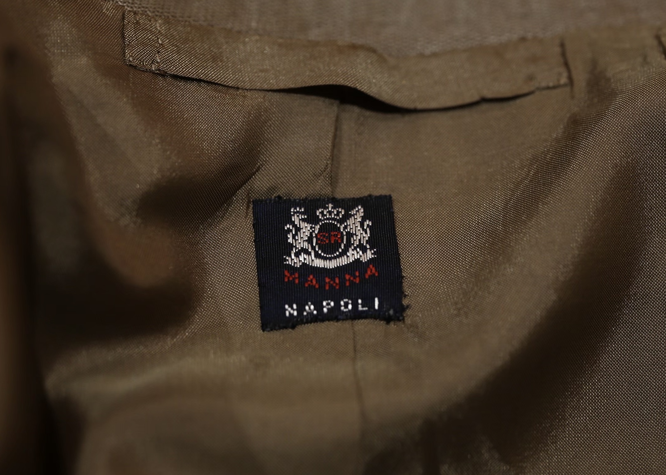 【Sartoria Manna マンナ】技巧ビスポーク注文服 手仕事ナポリ仕立て 絹毛150s ダブルジャケット 42~44 - 画像 (11)