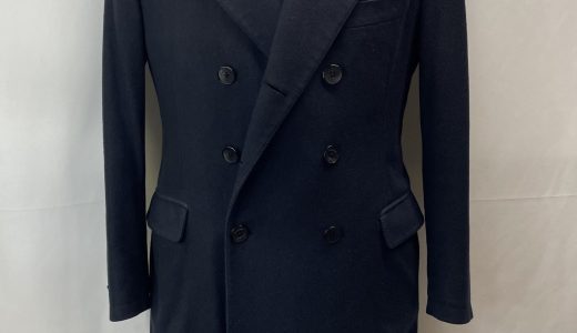 【Belvest ベルベスト】贅沢カシミヤ100％ 美麗ダブルチェスターコート 50～52 紺色無地