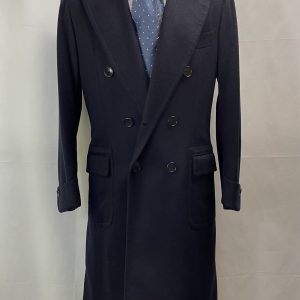 【COSTANTINO コスタンティーノ】技巧ビスポーク注文服 究極ビキューナ混カシミヤ(ビキャッシュ)ポロコート 濃紺色 42～44{sold out thanks!}
