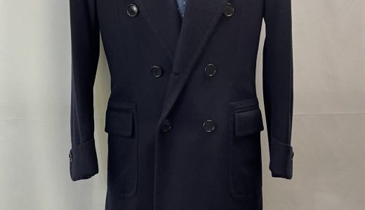 【COSTANTINO コスタンティーノ】技巧ビスポーク注文服 究極ビキューナ混カシミヤ(ビキャッシュ)ポロコート 濃紺色 42～44{sold out thanks!}