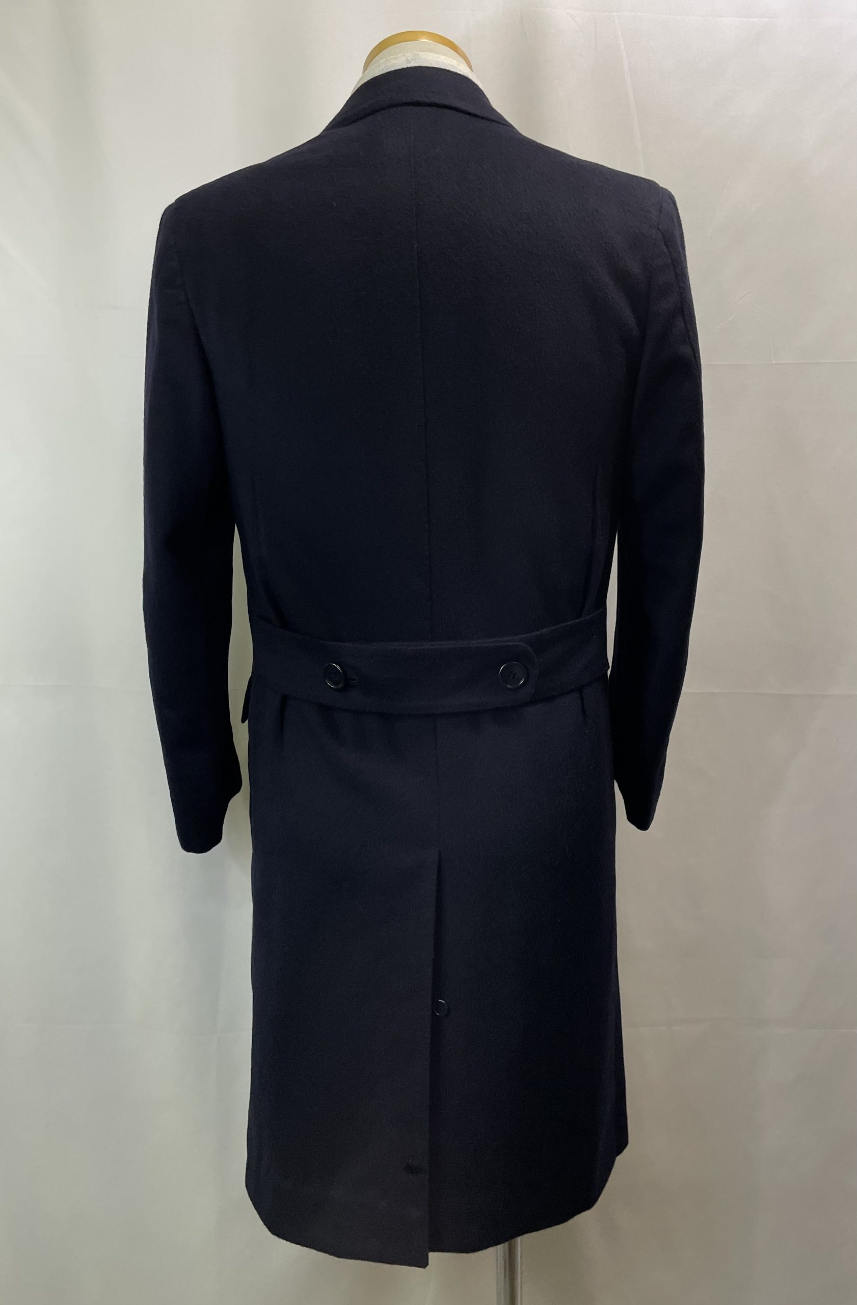 【COSTANTINO コスタンティーノ】技巧ビスポーク注文服 究極ビキューナ混カシミヤ(ビキャッシュ)ポロコート 濃紺色 42~44{sold out thanks!} - 画像 (4)