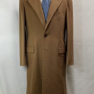 【COSTANTINO コスタンティーノ】技巧ナポリ仕立てビスポーク注文服 カシミヤ100% チェスターコート 薄茶色 48～50{sold out thanks!}