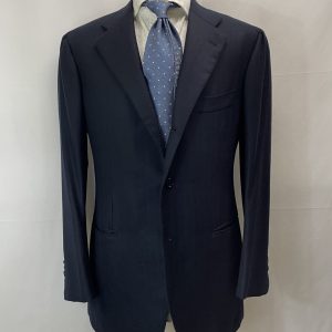 【Kiton キトン】秋冬春向け 贅沢カシミヤ100％ 定番ネイビージャケット 50 52 濃紺色無地{sold out thanks!}