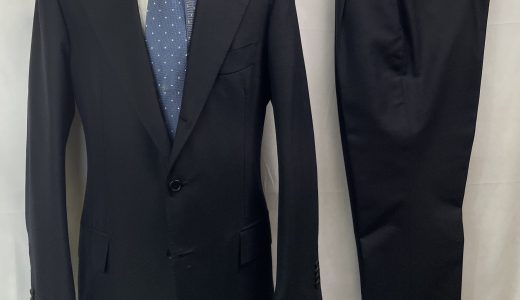 【ORAZIO LUCIANO オラツィオ ルチアーノ】春夏秋向け 芯地無しアンコン仕立て ダークネイビースーツ MTO 52 濃紺無地