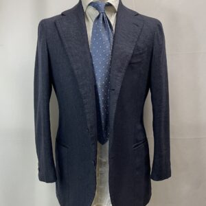 【Solito ソリート】ナポリ至高サルト ビスポーク注文服 秋冬向け 定番ネイビージャケット 44～46 紺色
