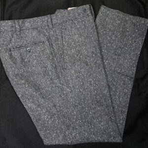 【Ambrosi アンブローシ】未使用新品 極上ナポリ仕立て 春秋向けライトツイード毛 グレーパンツ 50～52