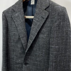【COSTANTINO コスタンティーノ】ナポリ仕立て頂上サルト ビスポーク注文服 ヴィンテージ絹シルク ジャケット 紺色 42～44