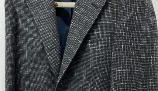 【COSTANTINO コスタンティーノ】ナポリ仕立て頂上サルト ビスポーク注文服 ヴィンテージ絹シルク ジャケット 紺色 42～44