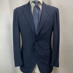 【LIVERANO & LIVERANO リベラーノ】フィレンツェ仕立て 春夏向け 定番ネイビージャケット 44～46 紺無地