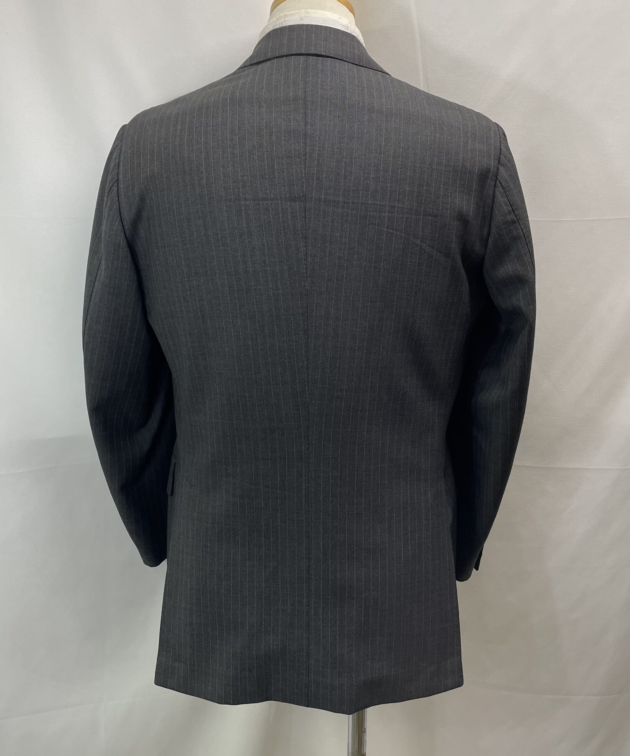 【Antonio La Pignola アントニオ ラ ピニョッラ】スミズーラ注文服 合い物ウール グレースーツ 50~52 - 画像 (3)