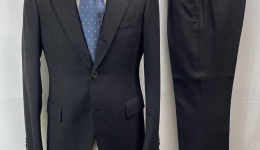 【Antonio La Pignola アントニオ ラ ピニョッラ】スミズーラ注文服 合い物ウール ダークグレースーツ 42～44