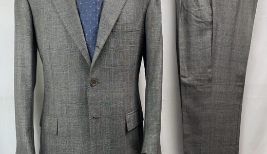 【Kiton キトン】秋冬向け カシミヤ25％混サキソニーウール グレンチェック柄グレースーツ 52～54