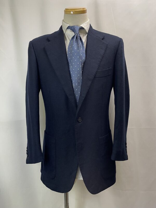 Kiton ネイビー テーラードジャケット Kiton キトン】秋冬春先向け カシミヤ混ウール 定番ネイビージャケット