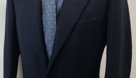 【Kiton キトン】秋冬春先向け カシミヤ混ウール 定番ネイビージャケット 46～48 紺色無地