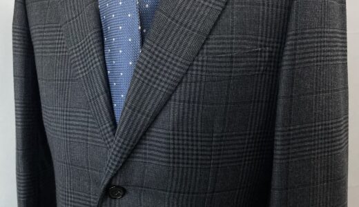 【Brioni ブリオーニ】贅沢カシミヤ100％ 洒脱チェック格子柄グレージャケット 合い物 48～46