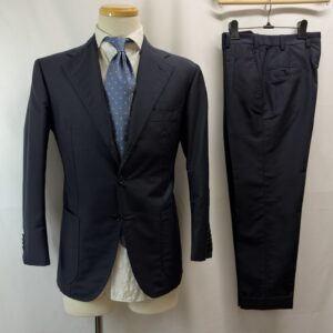 【Gianni Piccirillo ジャンニ ピッチリーロ】ビスポーク注文服 合い物モヘア混ウール グレースーツ 44~42