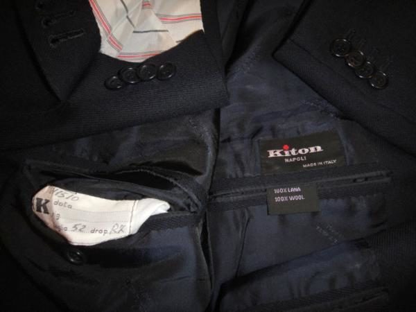 キトン Kiton】合い物 ウールネイビージャケット 52{sold out thanks